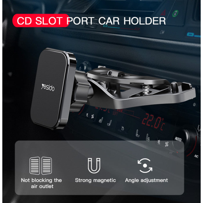 Yesido-Magnetic Car CD Clip Phone Holder