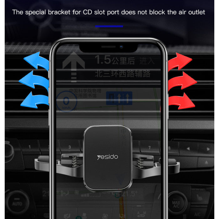Yesido-Magnetic Car CD Clip Phone Holder – C92