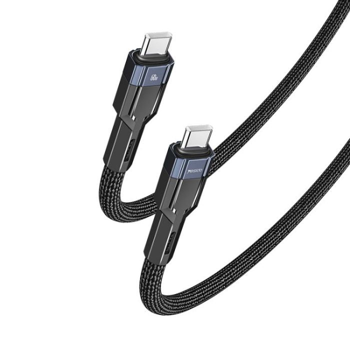 YESIDO-USB-C to USB-C Braided Cable – 120cm