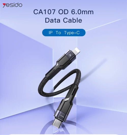 YESIDO-USB C TO LIGHTNING CABLE BRAIDED-120CM