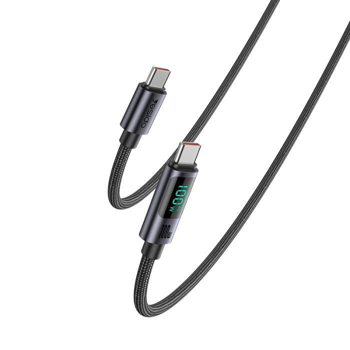 YESIDO- 27W USB-C to Lightning Braided Cable – 120cm