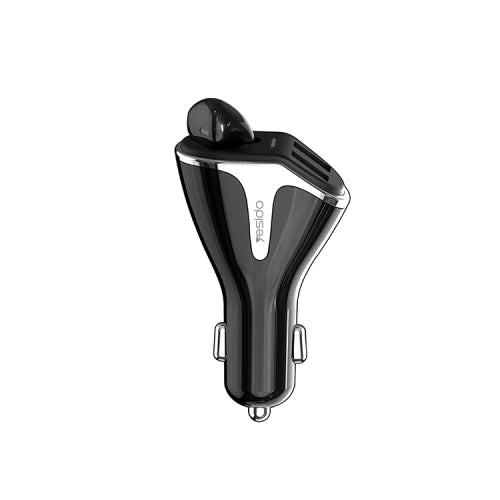 YESIDO-CAR CHARGER 2USB PORT WITH BLUETOOTH HEAD