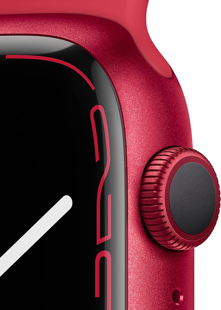 Apple Watch Series 7 GPS, 41mm Red Aluminium Case with Red Sport Band - Regular