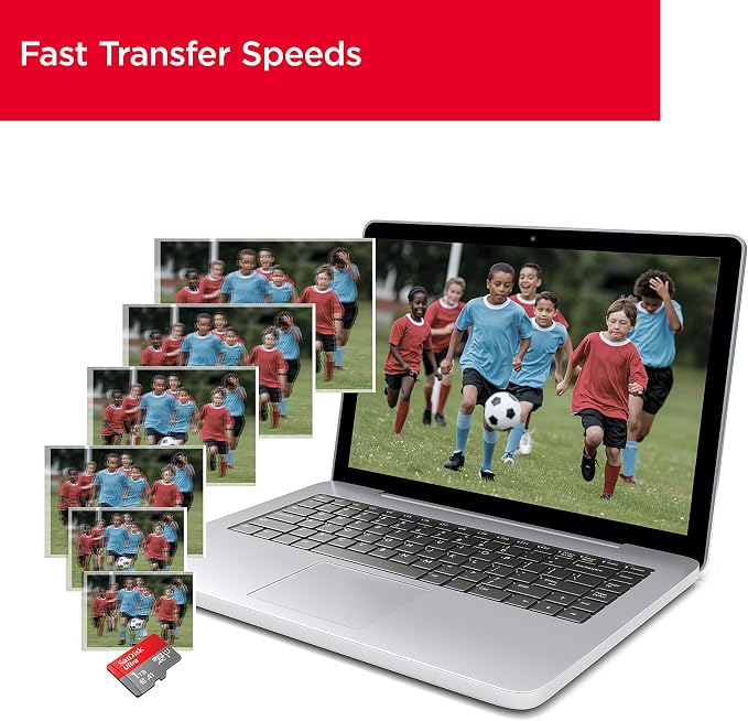 SanDisk 128GB Ultra microSDXC card + SD adapter up to 140 MB/s with A1 App Performance