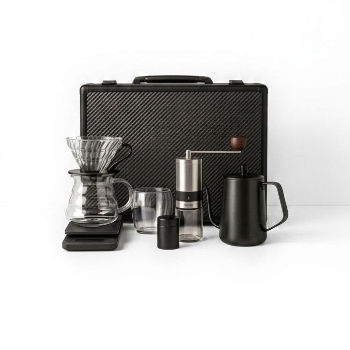 Portable V60 Pour-Over Coffee Maker Set with Protective Travel Case