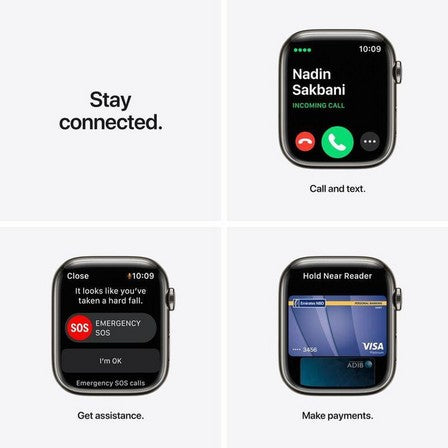 Apple Watch Series 7 GPS + Cellular, 41mm Graphite Stainless Steel Case with Graphite Milanese Loop