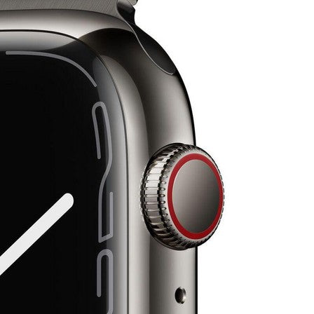 Apple Watch Series 7 GPS + Cellular, 41mm Graphite Stainless Steel Case with Graphite Milanese Loop