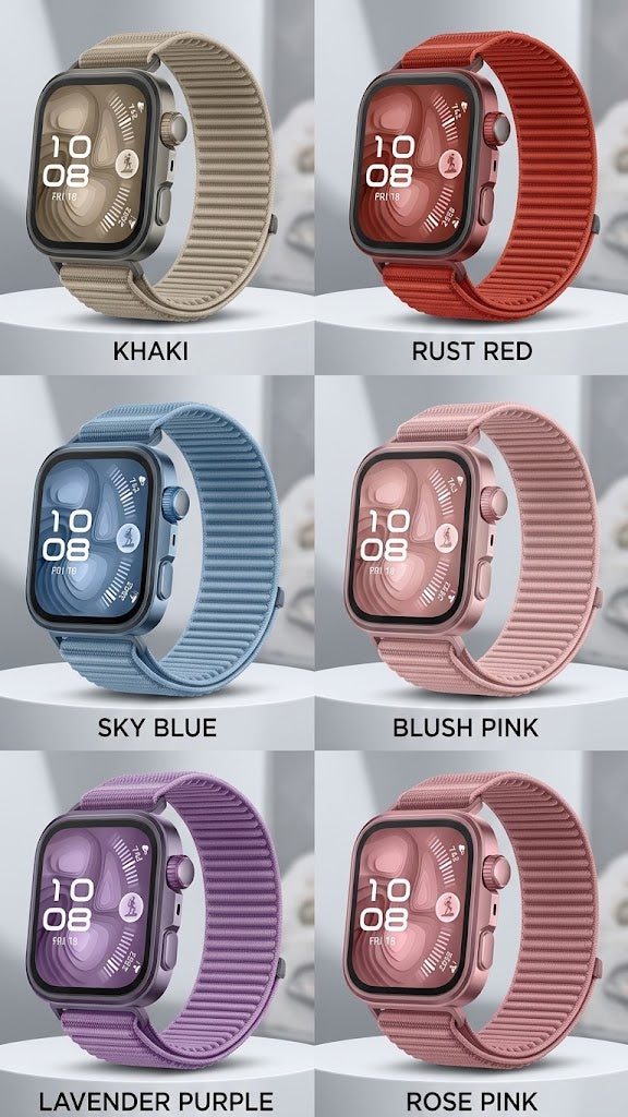 No Gap Nylon Straps Compatible with Huawei Watch Fit 4 Pro Strap, Braided Wristbands Compatible with Huawei Watch Fit 3/4 Band