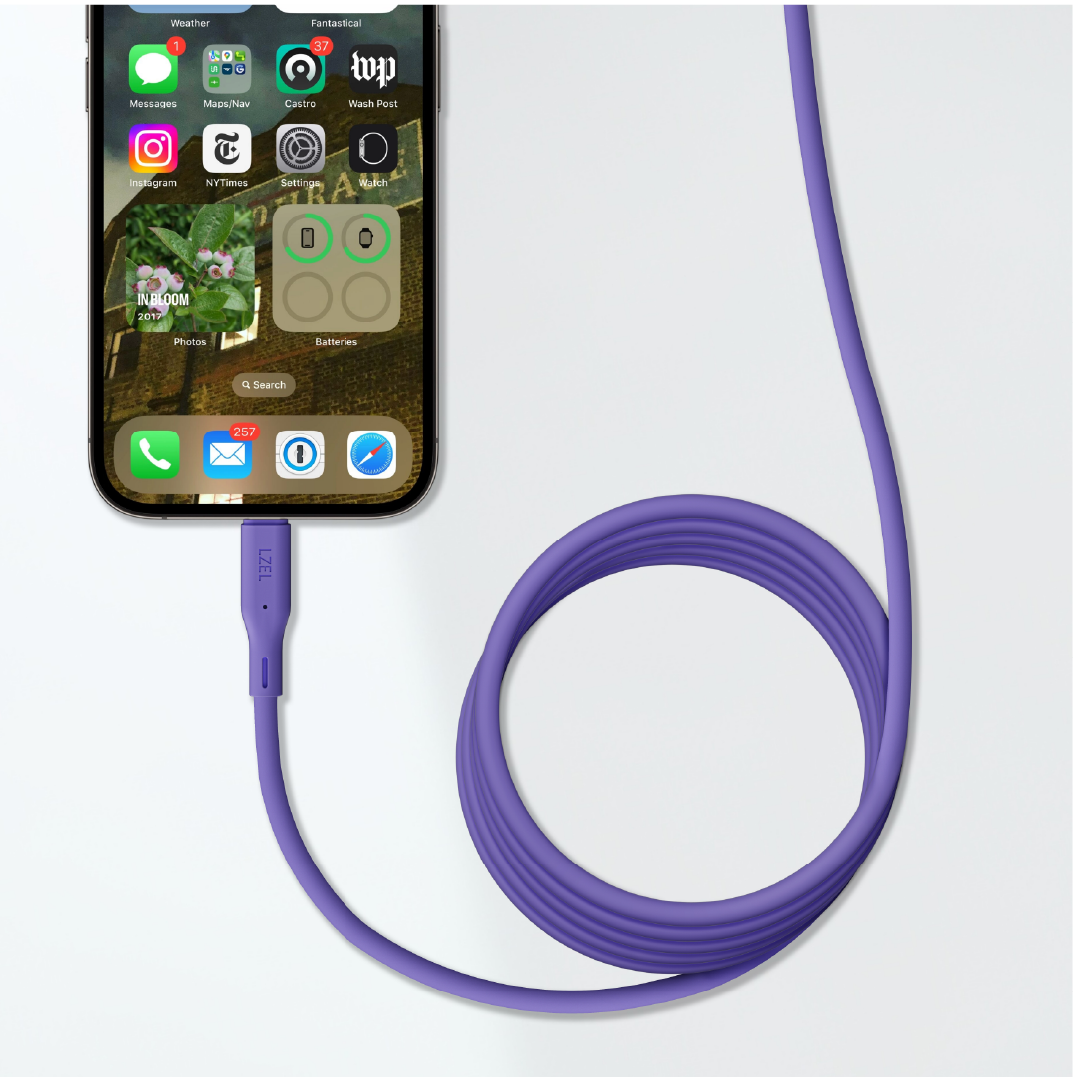 LZEL Celeris Silox CXL Soft Silicone USB-C to Lightning Cable, 480Mbps, 60W Max, 2m