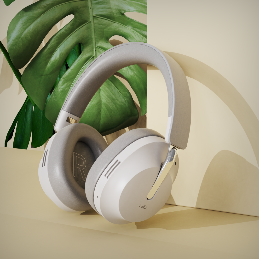 LZEL Sonicflow Series High-Fidelity Wireless Stereo Headphones - White