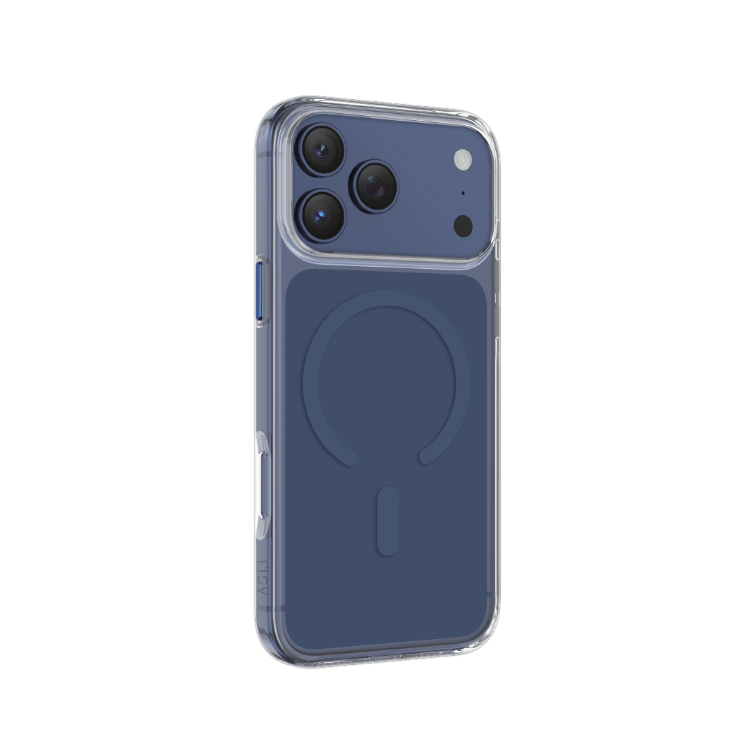 Asli Global Magtrox Neo Scratch-Resistant Transparent Magsafe Case For IPhone 17 Pro - Blue
