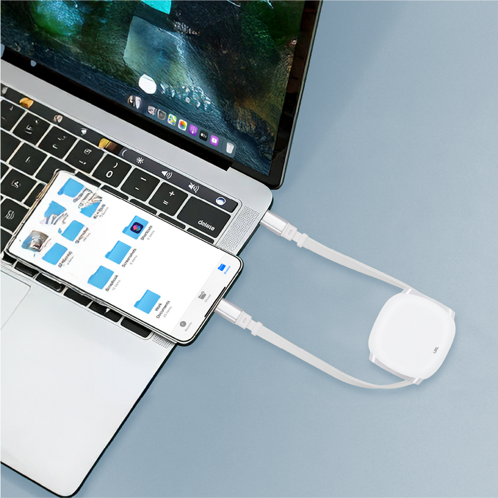 LZEL Fluxlink L Usb-C & Lightning 27W Fast Charging Cable With Data Transfer - White