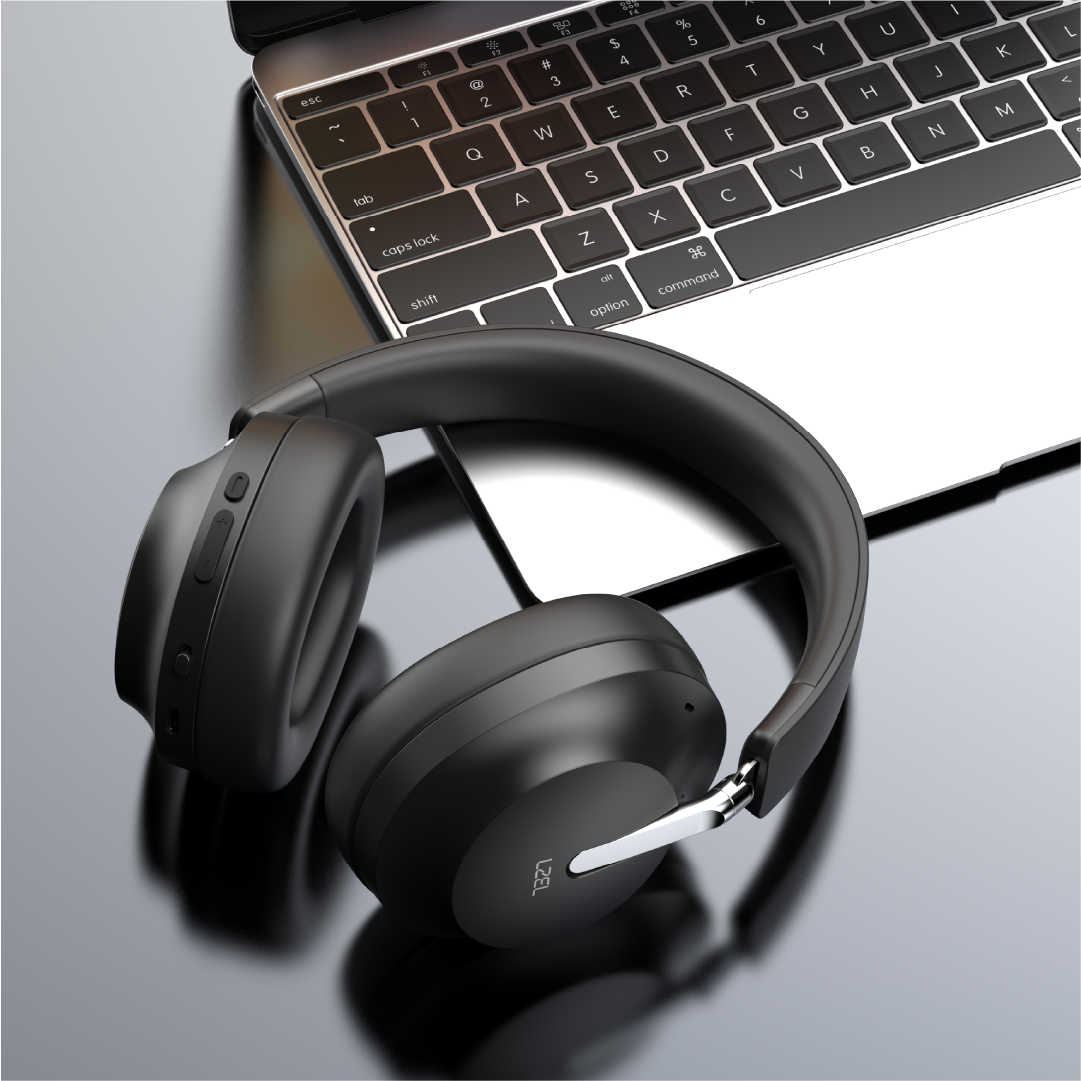 LZEL Sonicflow Series High-Fidelity Wireless Stereo Headphones - Black