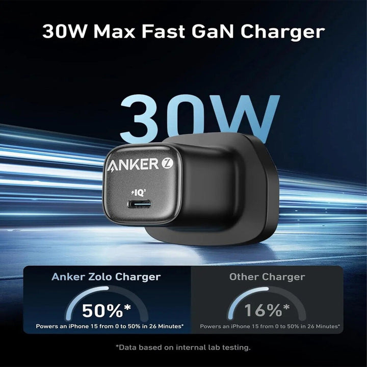 Anker USB-C Fast Charger, 30W - Black