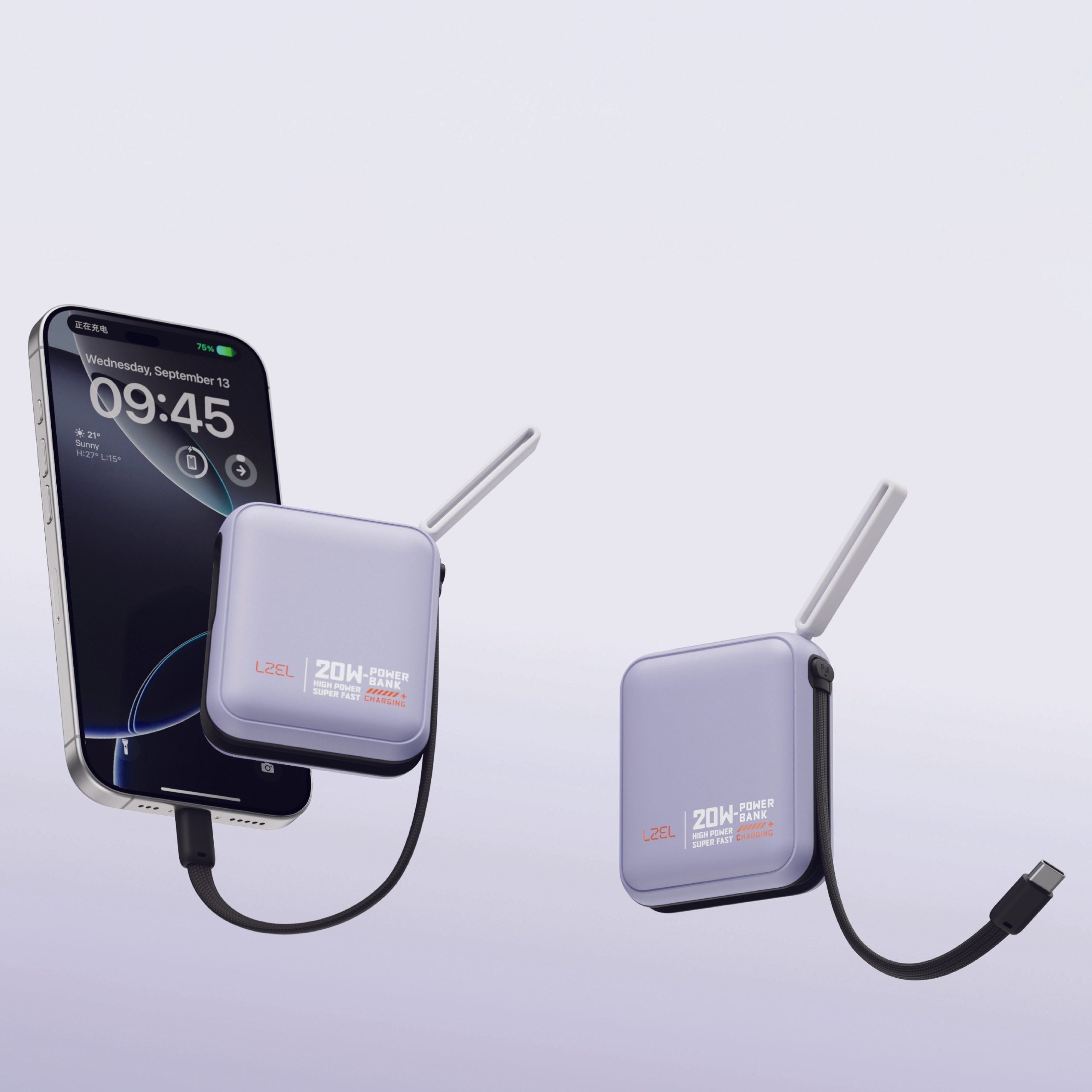 LZEL ZenoFlex Charge Mini 10000mAh PD Power Bank – 20W Output / 18W Input