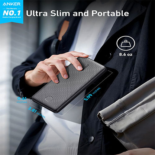 Anker PowerCore Slim 10000 B2B - UN (excluded CN, Europe)  Black Iteration 5
