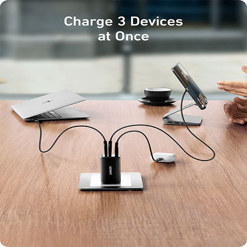 Anker Nano II 735 Adaptor, 3-Port, 65W - Black