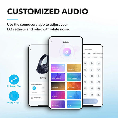 Anker Soundcore Q20i Wireless Headphones – White | A3004H22