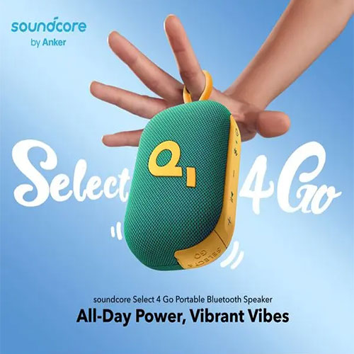 Anker Soundcore Select 4 Go Portable Bluetooth Speaker - Yellow &amp; Green - A31X1171