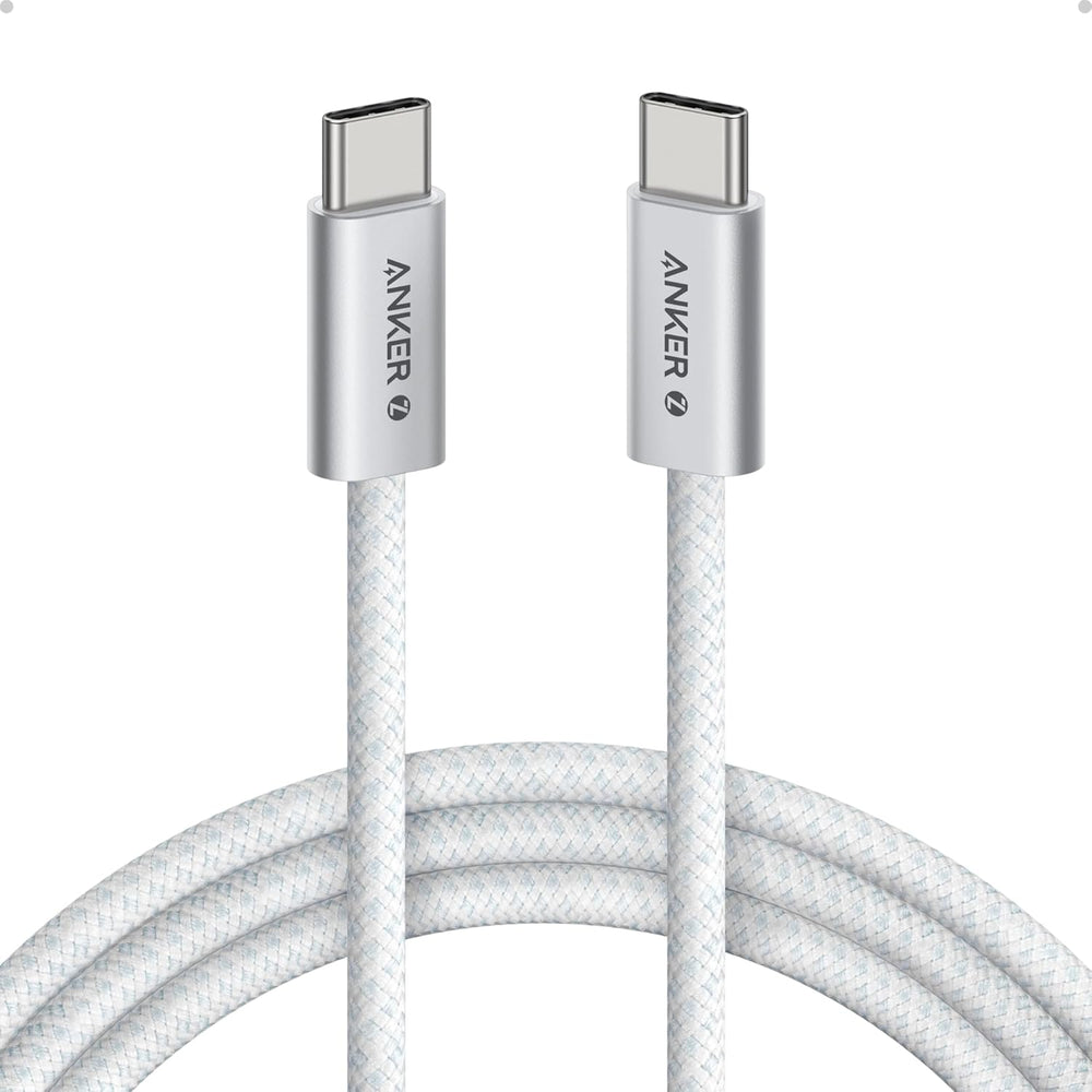 Anker Zolo 240W USB-C to USB-C Cable, Braided and Dirt-Free 0.9m (3ft) - White