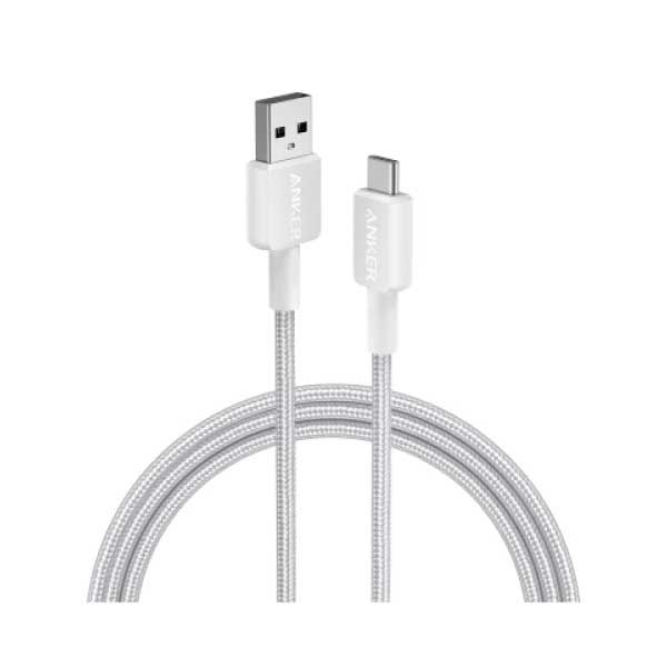 Anker 1.8m/6ft 322 USB-A to USB-C Braided Cable - White - A81H6H21