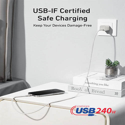 Anker USB-C to USB-C Cable 3ft 240W - White