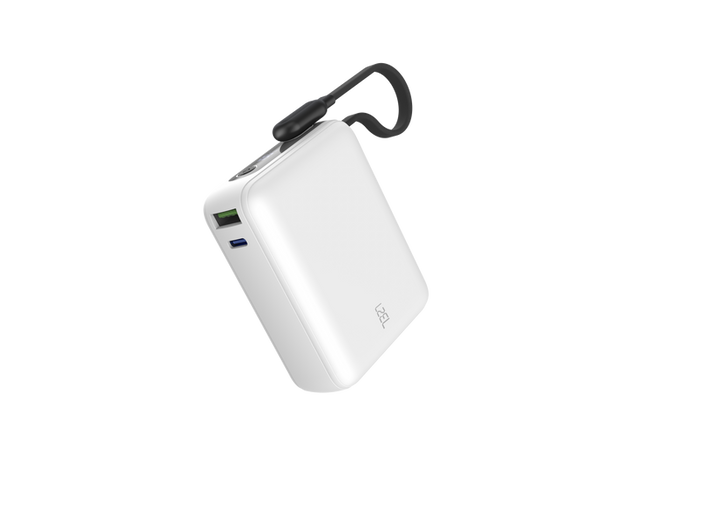 LZEL PrimeBrio 20K Mini PD Power Bank – 20000mAh, 40W, Built-in Type-C Cable