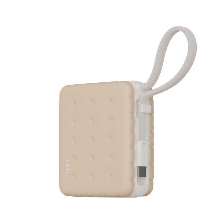 LZEL ZenoFlex MaxLux Mini 10000mAh PD Power Bank – 20W Output / 18W Input (15W Wireless) – Beige