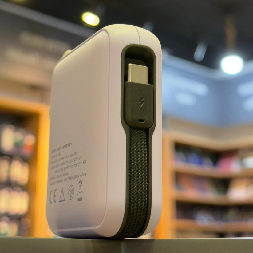 LZEL ZenoFlex Charge Mini 10000mAh PD Power Bank – 20W Output / 18W Input - Mocha