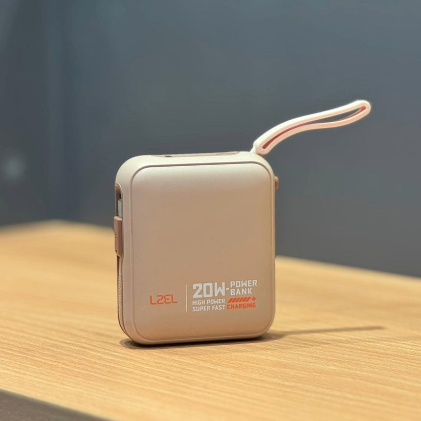 LZEL ZenoFlex Charge Mini 10000mAh PD Power Bank – 20W Output / 18W Input - Mocha