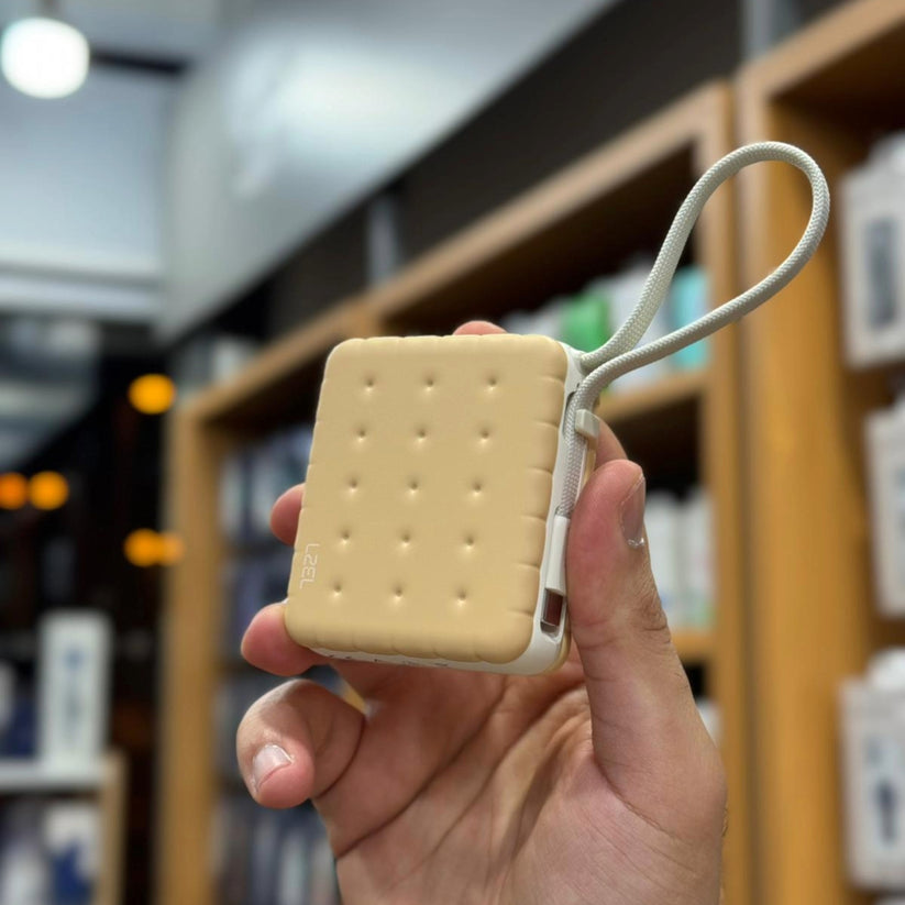 LZEL ZenoFlex MaxLux Mini 10000mAh PD Power Bank – 20W Output / 18W Input (15W Wireless) – Beige