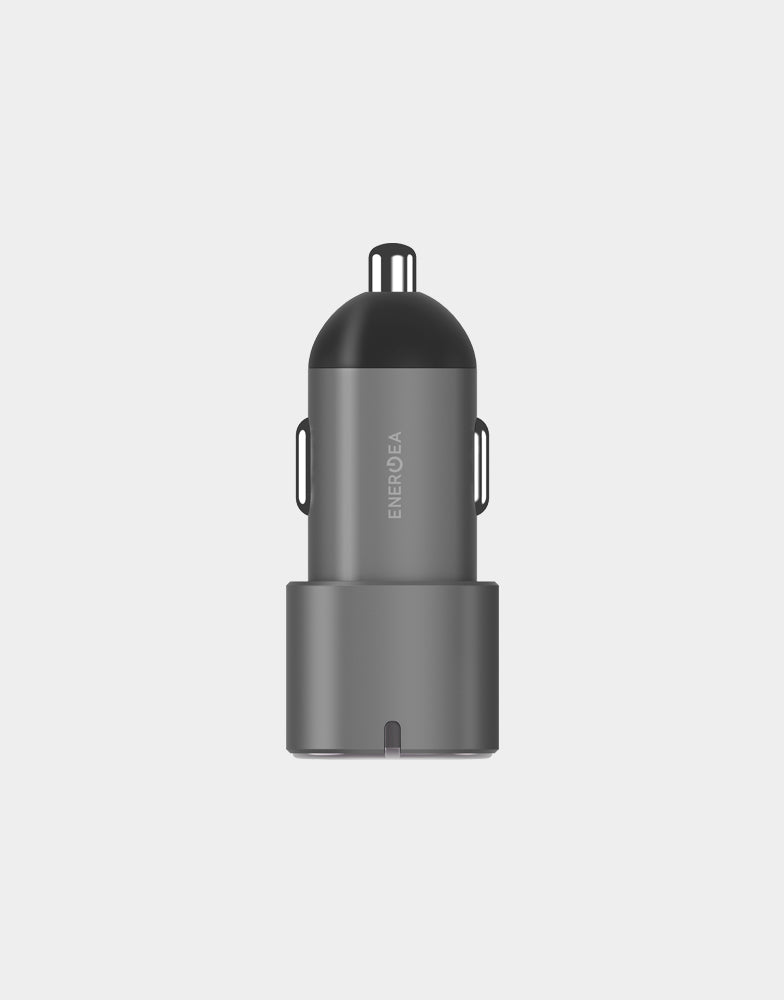 ENERGEA ALU DRIVE D60, PD30W/PPS33W DUO USB-C ALUMINIUM CAR CHARGER - GUNMETAL