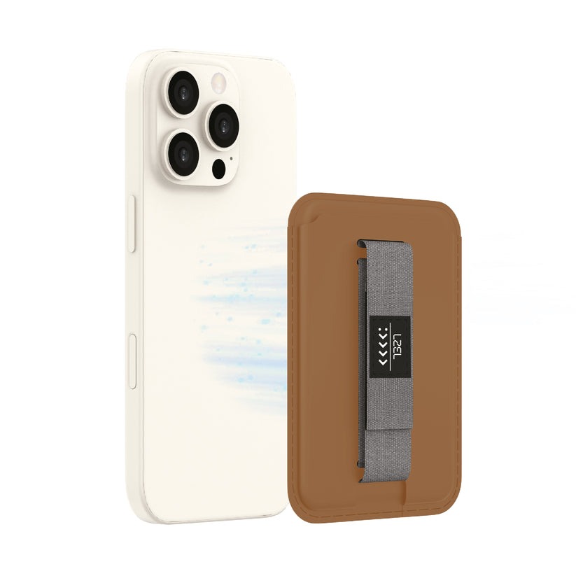 LZEL Aegis Leather Card Wallet Prime Magsafe E Magnetic - Brown