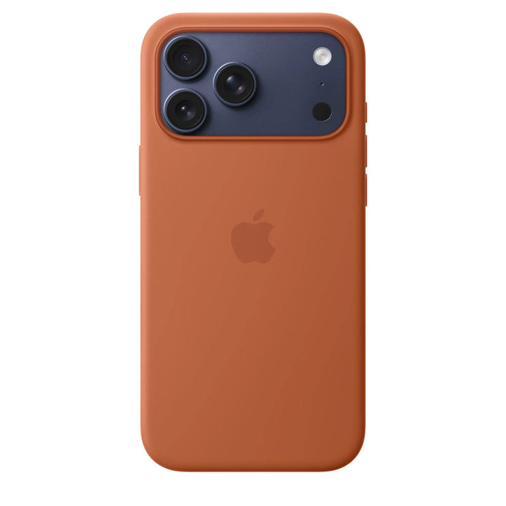 APPLE-غطاء خلفي من السيليكون لهاتف iPhone 17 Pro Max مع MagSafe – لون تيراكوتا