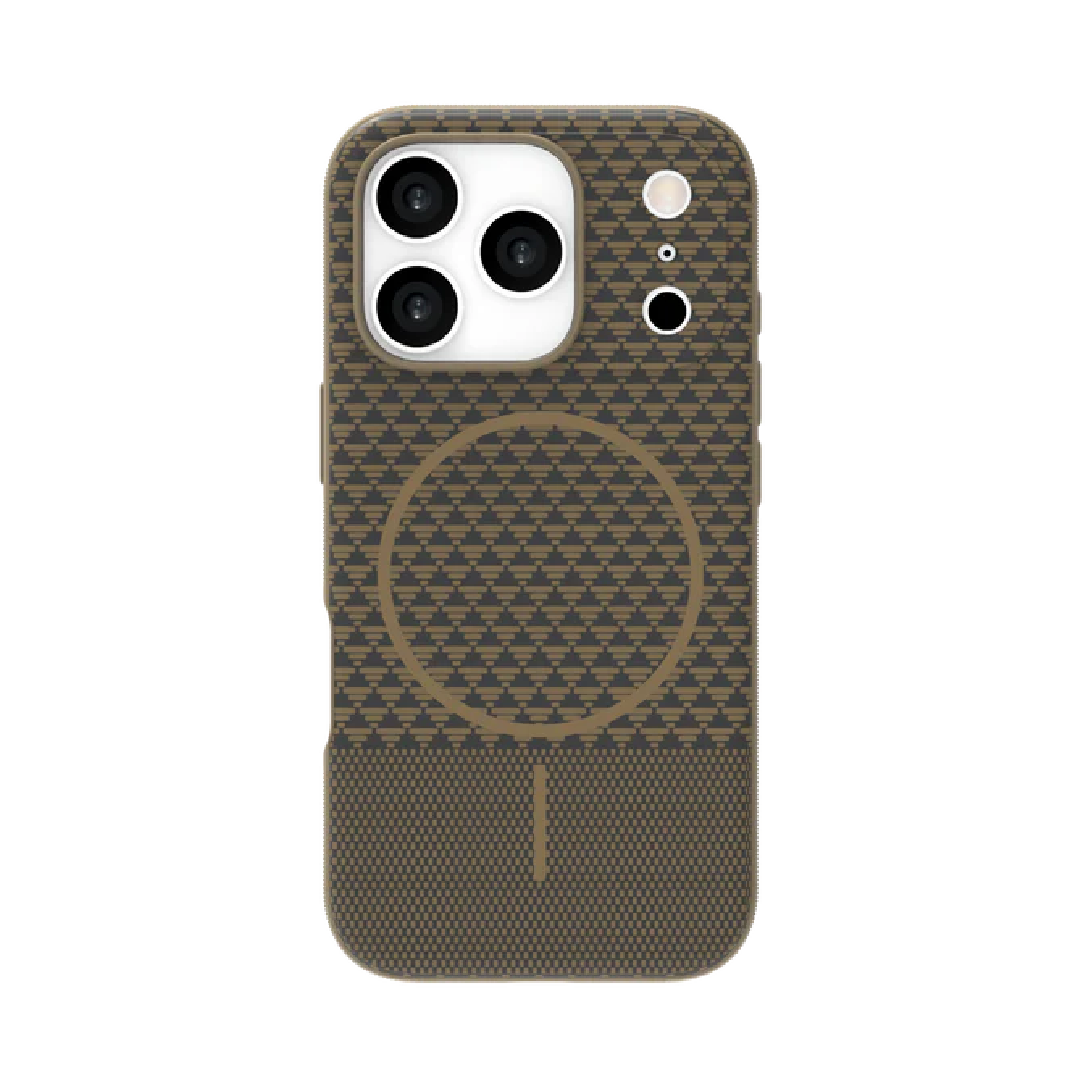 LZEL Magcarbon Splice Case for iPhone 17 Pro  - Brown Carbon