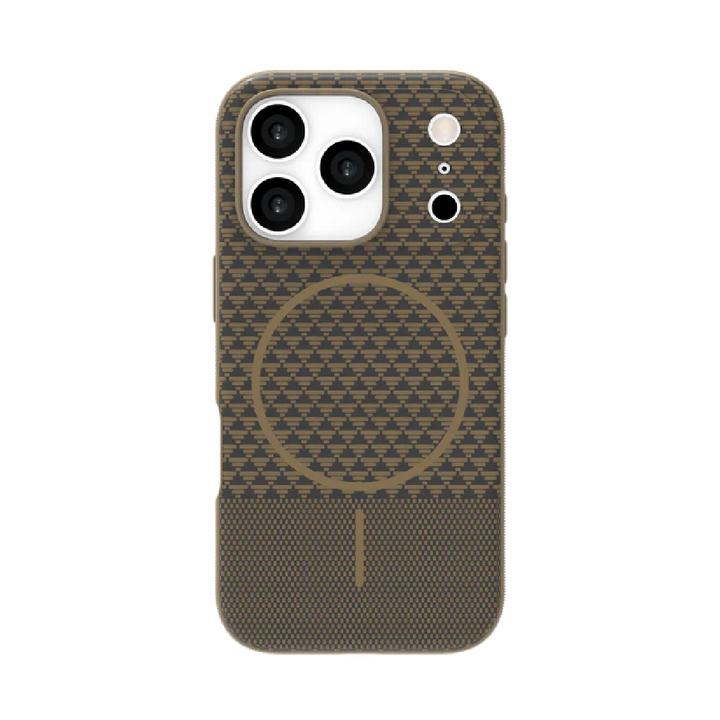 LZEL Magcarbon Splice Case for iPhone 17 Pro  - Brown Carbon