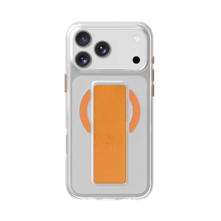 LZEL MagClear LeatherGrip Case for iPhone 17 Pro