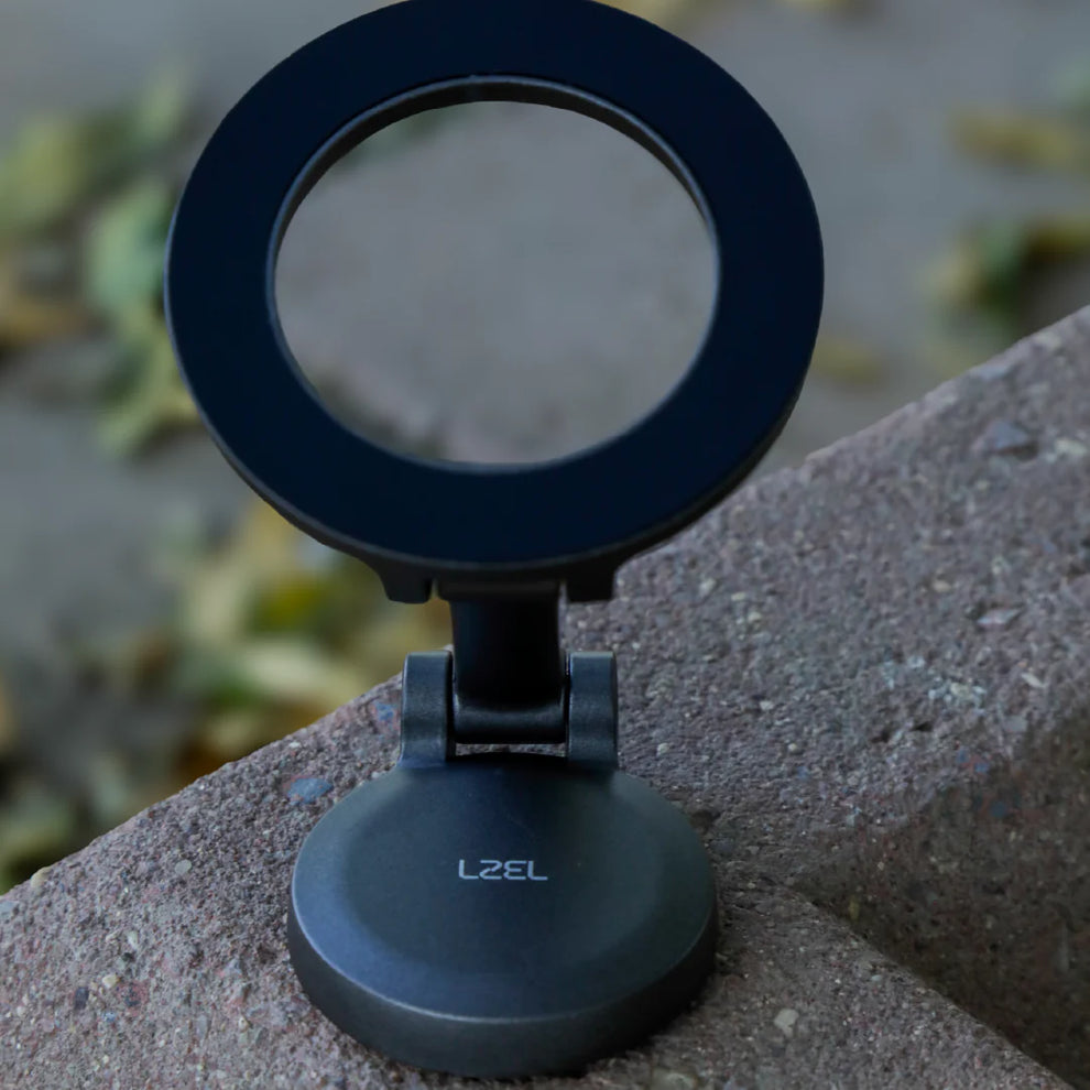 LZEL 360° Magnetic Suction Phone Holder Three-Axis Adjustable Angle, Robust Magnetic Grip - Black