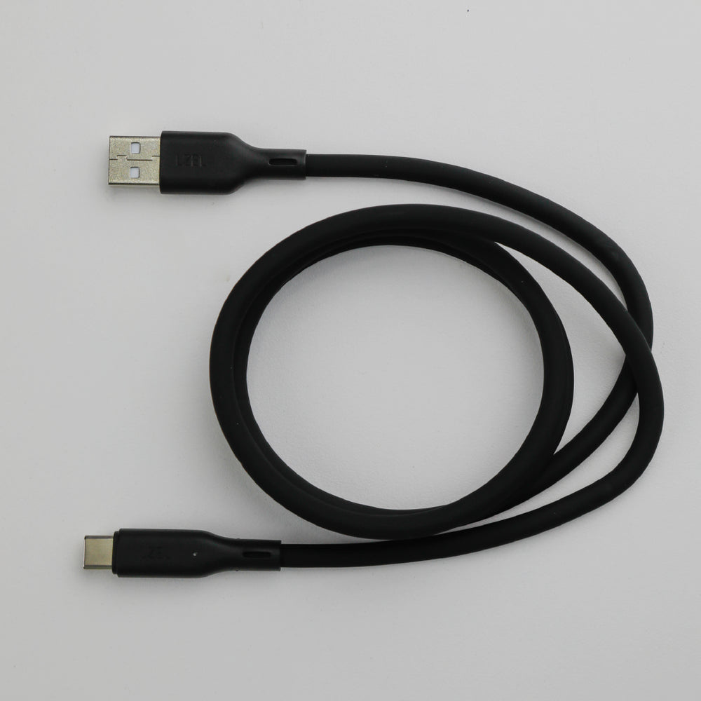 LZEL Celeris Silox CXL Soft Silicone USB-A to USB-C Cable, 480Mbps, 15W Max, 2m -Black
