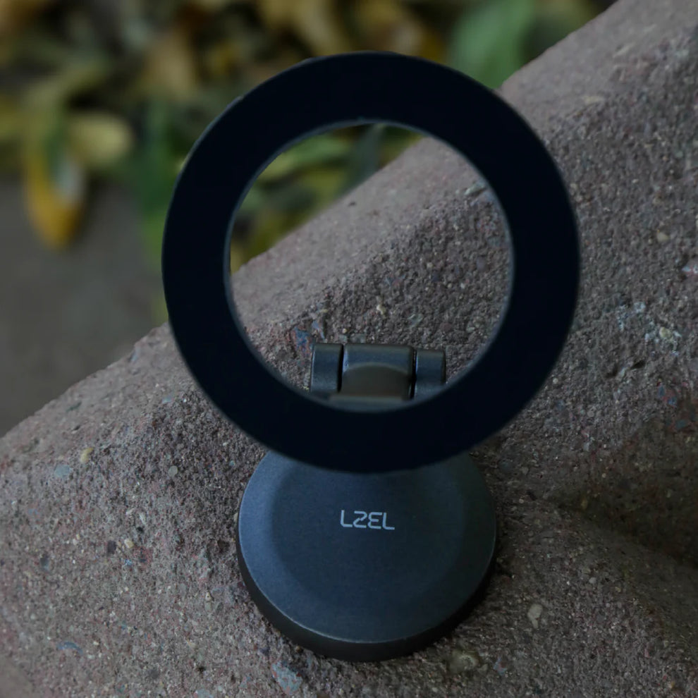 LZEL 360° Magnetic Suction Phone Holder Three-Axis Adjustable Angle, Robust Magnetic Grip - Black