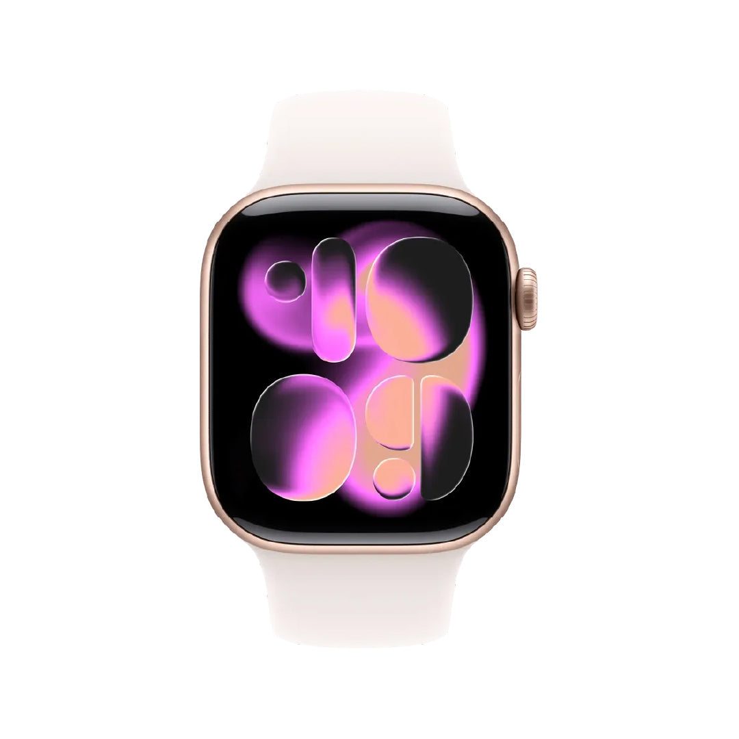 Apple Watch Series 11 - GPS - 42mm - Rose Gold Aluminium Case with Light Blush Sport Band - S/M + Bundle Offer