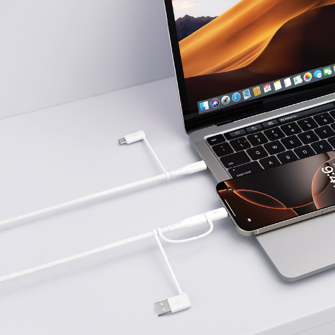 LZEL Celeris PowerQuint 5-in-1 Braided Fast Charging Cable
