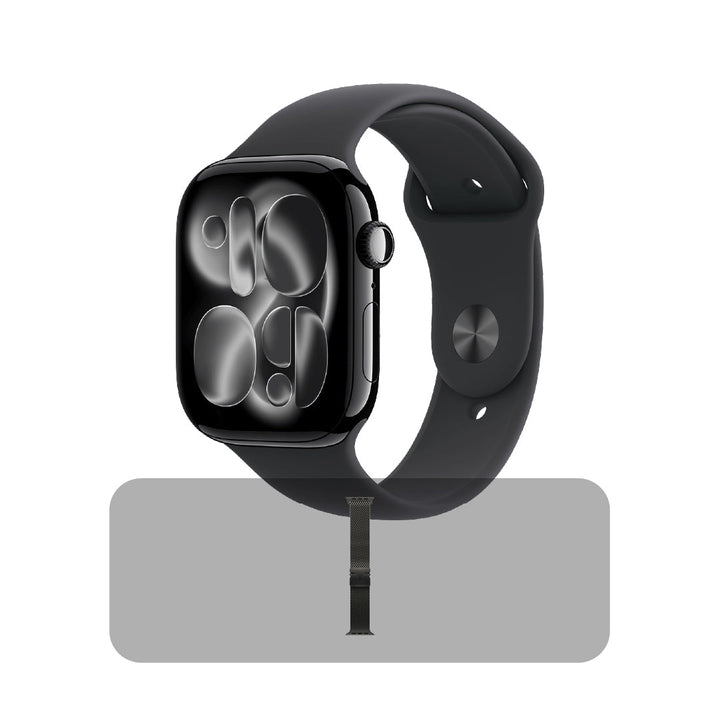 Apple Watch Series 11 - GPS - 42mm - Jet Black Aluminium Case with Black Sport Band - M/L + Bundle Offer