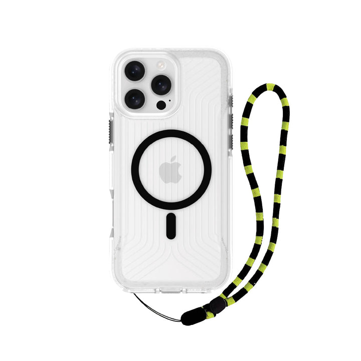 Asli Global LanyardMag MagSafe Case for iPhone 16 Pro Max – Built-In Lanyard | Clear/Black