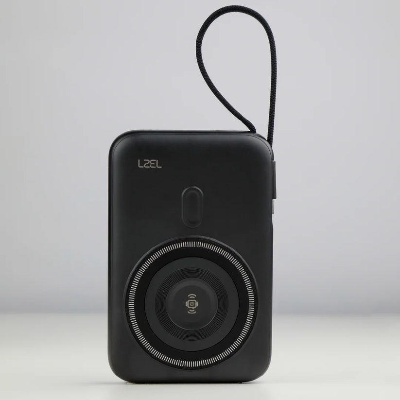 LZEL PentaEnergia Station - 5X 10,000mAh Wireless Power Bank & Charging Dock with Built-in Cable - Black