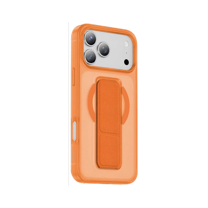 Asli Global MagTrox Gravitas MagSafe Leather Grip Case for iPhone 17 Pro Max - Orange