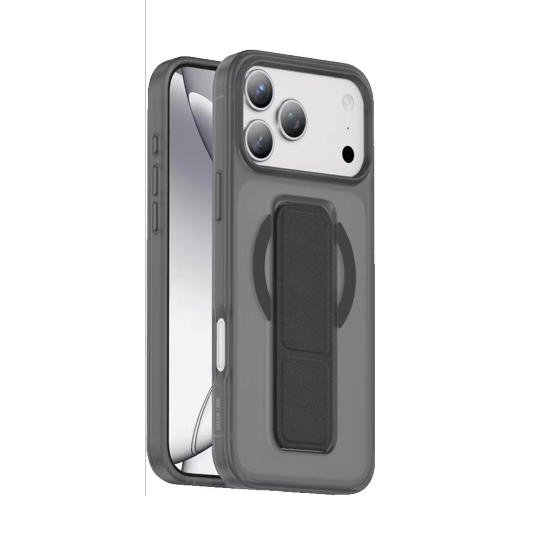 Asli Global MagTrox Gravitas MagSafe Leather Grip Case for iPhone 17 Pro Max - Black