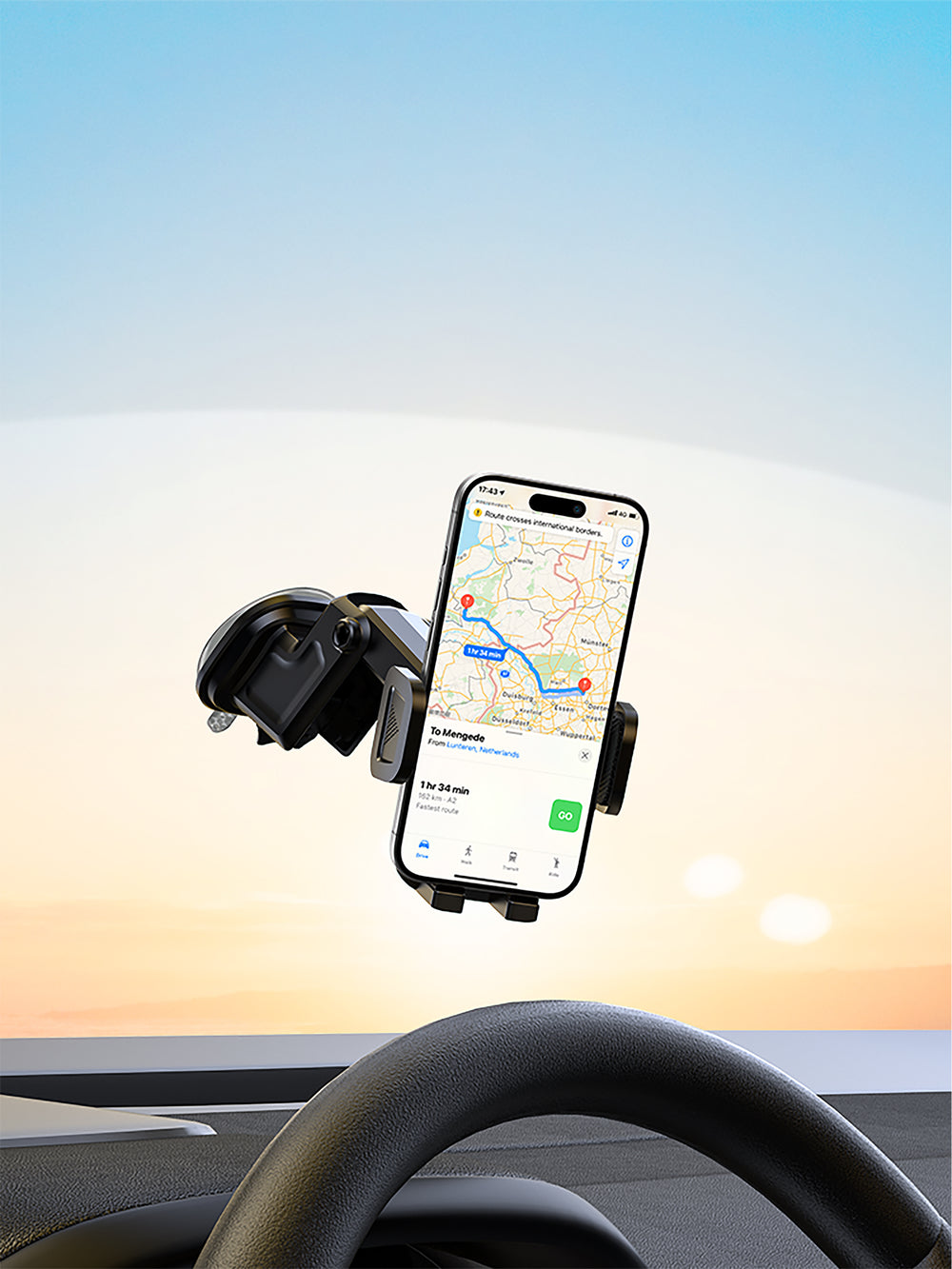 90PERCENT-MOTOGRIP SECURE UNIVERSAL CAR DASHBOARD PHONE HOLDER BLACK
