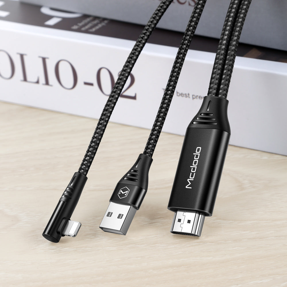 MCDODO-LIGHTNING TO HDMI CABLE-BLACK