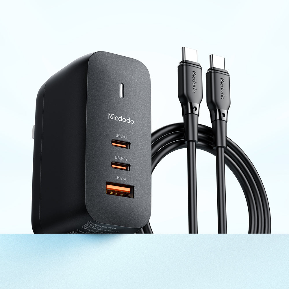 MCDODO- 70W GAN REPLACEABLE  HOME CHARGER WITH USB C TO TYPEC CABLE